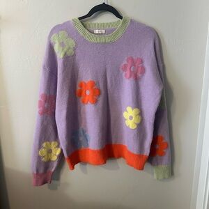 Easel Multicolor Floral Sweater